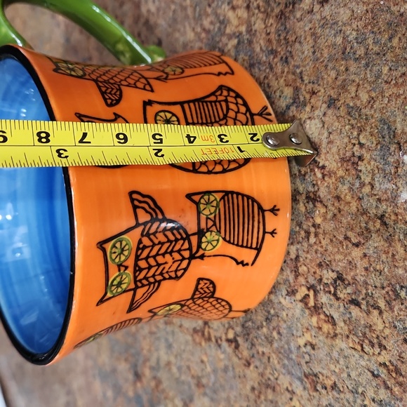 VTG* PIER ONE *OWL MUG* HAND PAINTED*CERAMIC/STONEWARE - Picture 7 of 8